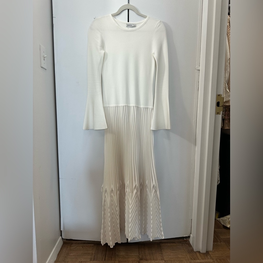 SIMKHAI Damoni Pleated Midi Dress - Picture 2 of 11